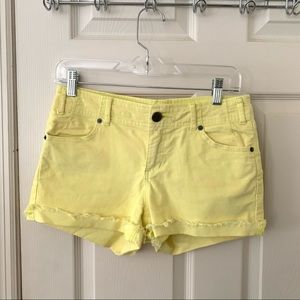 Free People Yellow Corduroy Shorts Size 26
